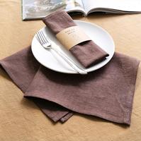 Mélange de lin et coton biologique teint en fil solide coloré torchon durable à séchage rapide doux essuie-mains maison cuisine napperon noël