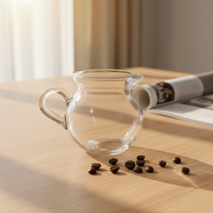 Tazza in Vetro Rotonda Piccola per Tè e <span class=keywords><strong>Caffè</strong></span> con Manico Trasparente 265 <span class=keywords><strong>ml</strong></span> - Product Image 1