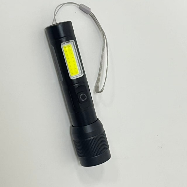 Factory Direct Rechargeable LED Flashlight Multi-Functional Safety ABS Lamp Emergency Flashlight