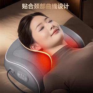 Zhigao Massage Pillow Neck Back Waist Kneading Hot Compress Plug-In Mesh Bone Type Mechanical Massage Cushion - Product Image 4