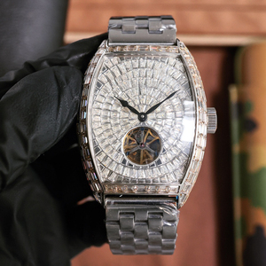 Orologio Super Skeleton da <span class=keywords><strong>Uomo</strong></span>, Elegante Orologio da Polso Impermeabile per Affari, Movimento Meccanico Automatico, Completamente Tempestato di Diamanti - Product Image 3