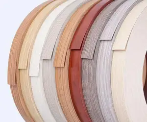 China Fabricante 1 mm Móveis Decorativos Custom Wood Grain Color PVC Edge Banding Tape