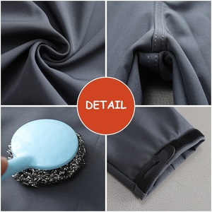 ชุดเสื้อแจ็คเก็ตมีฮู้ดสำหรับผู้ชาย, ชุดเสื้อฟลีซกางเกงเดินเขากันน้ำได้มีหลายกระเป๋าสำหรับฤดูหนาว - Product Image 5