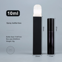 Atomiseur de parfum SUMEEAR 10 ml avec boîte individuelle, flacon pulvérisateur miniature en verre personnalisé, flacon d'échantillon rechargeable pour échantillonnage de marque