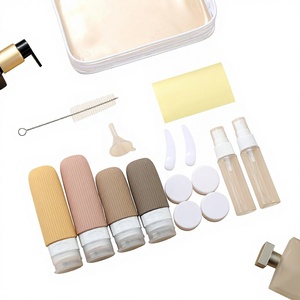 Ensemble de flacons distributeurs en silicone modèle QC-A5, best-seller transfrontalier, portable, anti-fuite, moulé par injection, pour usage domestique et soins du visage - Product Image 1