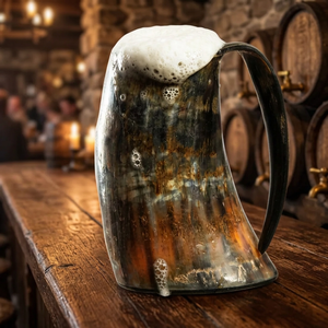 Jarra Artesanal de Cuerno de Búfalo, Forma Natural, Estilo Vikingo Rústico, para Cerveza, Duradera, Artículo de Colección - Product Image 5
