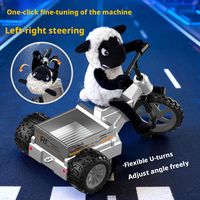 Tricycle télécommandé en peluche agneau 2,4G avec lumière LED, musique, fonctionnant sur piles, vélo électronique animal pour enfants, cadeau, tricycle RC