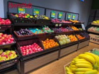 Groente-En Fruitrek Met Drie Niveaus, Ruime Producten Met Grote Capaciteit, Winkelrekken En Fruitschappen