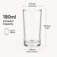 Fabrieksdirecte prijs drinkglazen luxe rechte glazen beker bulk 12oz 16oz voor bruiloft cadeau hotel restaurant café levering