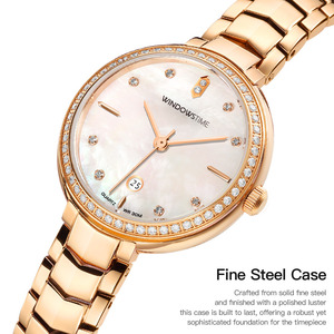 Orologio da Polso in Acciaio Inossidabile con Logo Personalizzato, Produttore Uhren OEM ODM, Marchio Privato, Orologio di Lusso da Donna - Product Image 3