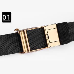 Qualité Designer Populaire Casual Toile <span class=keywords><strong>Ceinture</strong></span> Street Wear Automatique <span class=keywords><strong>Boucle</strong></span> Nylon Tissu Ceintures pour Hommes 3.5mm Épaisseur <span class=keywords><strong>Boss</strong></span> Mode - Product Image 5