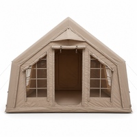 17.2 ㎡   Tente de Glamping de Luxe 4.8x3.6m en Oxford 600D Imperméable avec Cloison et Trou pour Poêle et Ventilation Climatisation pour Complexes de Glamping