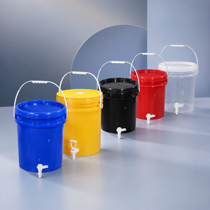 Seau à <span class=keywords><strong>eau</strong></span> en plastique de 10 L <span class=keywords><strong>avec</strong></span> <span class=keywords><strong>robinet</strong></span> et poignée, récipient à boisson en PP de qualité alimentaire pour les fêtes et les activités de plein air - Product Image 2