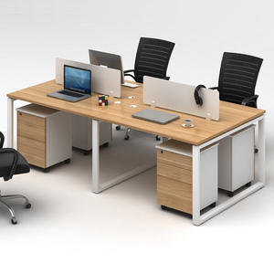 Anpassbare modulare Holz Metall Büro Schreibtisch Open Panel Office Workstation für 2 4 6 Personen Büro - Product Image 3