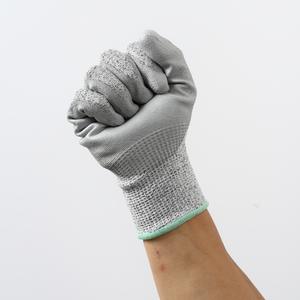 Guantes de Trabajo Resistentes a Cortes con Recubrimiento de Resina de <span class=keywords><strong>PU</strong></span>, Forro de HPPE, Certificación EN388/ANSI, Venta al Por Mayor de Fábrica, OEM - Product Image 4
