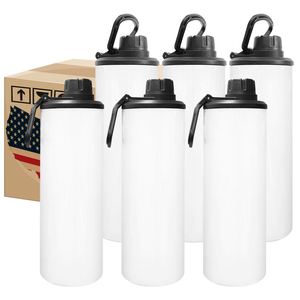 Gobelets isothermes en acier inoxydable de 20 oz, vierges pour sublimation, avec 2 couvercles, bouteille de sport pour sublimation par transfert thermique - Product Image 1
