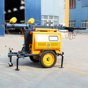 Livraison Gratuite 5 Tours d'Éclairage Mobiles Extérieurs EPA Tours d'Éclairage de Chantier HQ 9m Tours d'Éclairage Mobiles 4x400W 9m Télé - Product Image 4