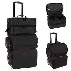 Échantillon gratuit : Valise de coiffure et de maquillage Relavel avec isolation et pochette cosmétique amovible, sac de voyage pour maquilleur - Product Image 1