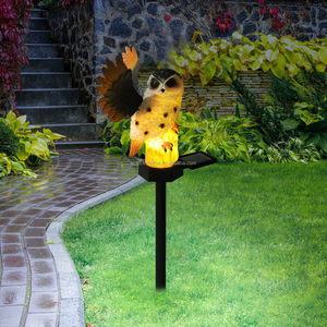 Năng lượng mặt trời ngoài trời Đèn trang trí mô phỏng động vật vườn sân vườn rau âm mưu chim thấm <span class=keywords><strong>Owl</strong></span> cỏ đèn - Product Image 3