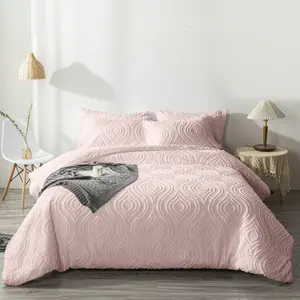 New arrival new pattern Tufted duvet cover grey queen set king