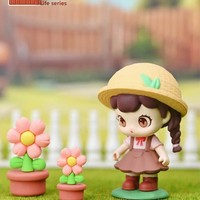 Authentique Momo Holiday Life Series – Mini Blind Box tendance en PVC, fait main, mignon, cadeau d'hiver, jouet à l'échelle 1/12, mystère original