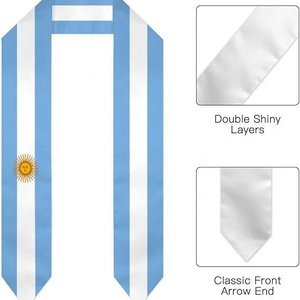 Écharpe de remise de diplôme avec drapeau national, ceinture photo, un <span class=keywords><strong>cadeau</strong></span> pour les étudiants internationaux, écharpe de <span class=keywords><strong>baccalauréat</strong></span>, ruban d'honneur - Product Image 1