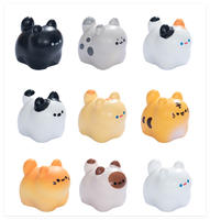 Miniatures d'animaux 3D Kawaii, figurines de jardin féerique à collectionner, jouet pour enfants, chats en résine, figurines de dessins animés, jouet en pâte à modeler pour enfants