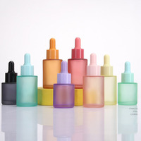Bonbonfarbene 1oz 30ml 20ml Luxus Ätherische Öl-Flaschen Bunte Lila Glas-Tropfflasche Kosmetik-Glasflasche mit Pipette