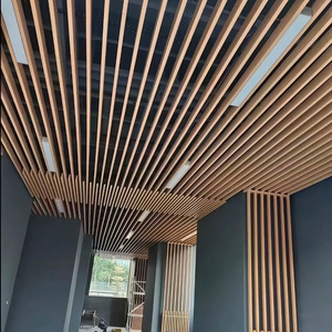 Phong cách hiện đại tùy chỉnh gỗ hạt nhôm miếng vải hình tam giác tấm dải dài Tích hợp gạch trần cho ban công phòng mặt trời - Product Image 2