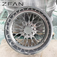 Jantes Concaves en Alliage d'Aluminium Forgé ZFAN à Rayons 22x10/12 24x12/14 114.3 PCD 50 Finition Polie pour Rétrofit/Amélioration 1500 2019