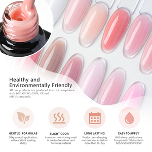 Vinimay Nails Supplies <span class=keywords><strong>Natural</strong></span> Pink Nude Gel Polish Set 12 colores 2 en 1 Base de goma Gel Nail Polish Pink Light Gel <span class=keywords><strong>Color</strong></span> Set - Product Image 4