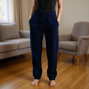 Pantalones Casuales para Mujer HDJ, Tallas M/L/XL/2XL, Transpirables, de Algodón, Largos, con Cordón, Cintura Alta, Corte Holgado, Color Sólido, Otoño - Product Image 1