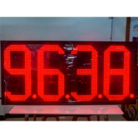 Panneau d'affichage numérique LED pour prix de carburant, 7 segments, télécommande, simple/double face, pour station-service