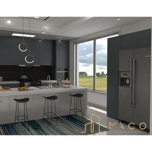 Armario de Cocina lacado, moderno estilo europeo, color gris oscuro - Product Image 5