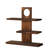 Étagère de rangement multi-niveaux en bois massif de style chinois pour vaisselle, service à thé et présentoir d'ornements, support de décoration réglable pour la maison