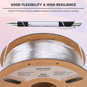 Filament d'imprimante 3D <span class=keywords><strong>ERYONE</strong></span> <span class=keywords><strong>TPU</strong></span> 95A, diamètre 1,75 mm, 1 kg, température d'impression 240°C - Product Image 3