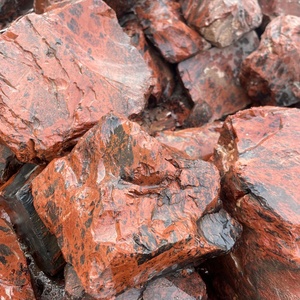 Pierre brute de quartz de guérison de haute qualité, obsidienne rouge, grande pierre brute irrégulière, minéral naturel, vente chaude - Product Image 3