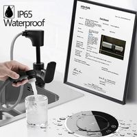 Prise de table escamotable automatique IP65 étanche Tuya WIFI tactile pour cuisine, avec chargeur audio sans fil intégré