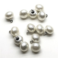 8-14mm naturel blanc perle d'eau douce boutons couture perles baroques bijoux accessoires bricolage vêtements plissé perle tige bouton