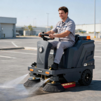 Aspirateur sans fil à prix d'usine sur batterie Machine de nettoyage de routes de rue Poussière lourde Brosse robuste Balayeuse de sol industrielle