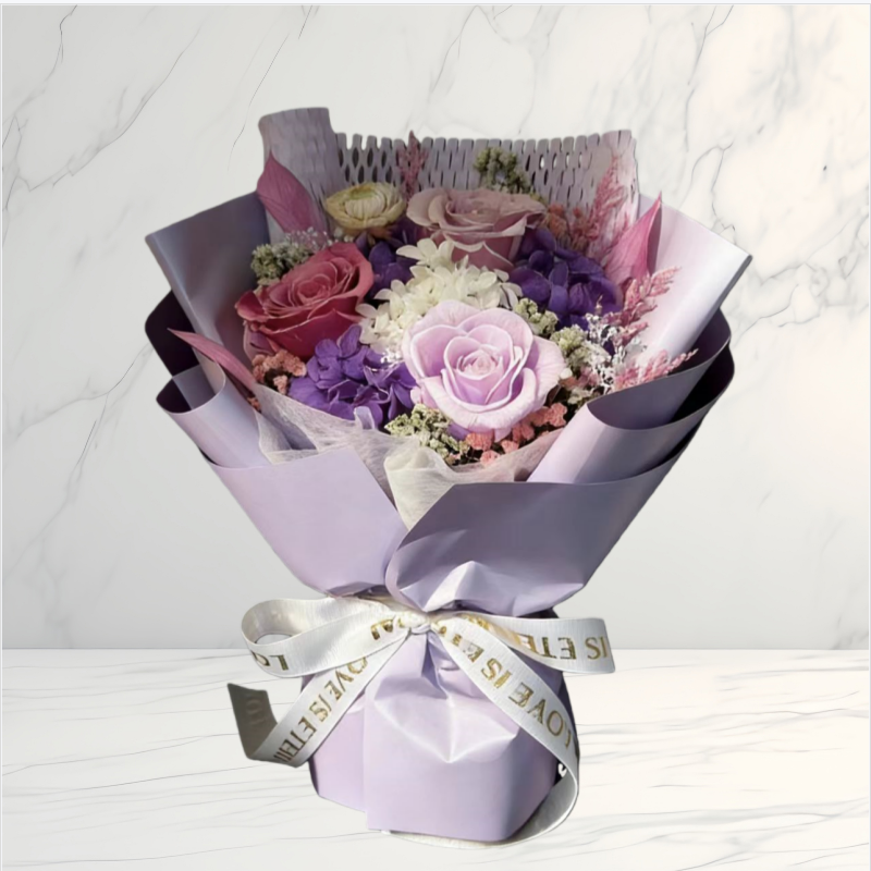 Lavender Mist & Blush Veil