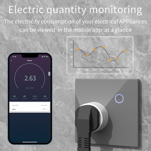 Langyeao tuya thông minh Wifi ổ cắm cắm cho Ấn Độ & Nam Phi 10A Alexa tương thích thông minh Nhà Smartlife App hẹn giờ điều khiển từ xa - Product Image 3