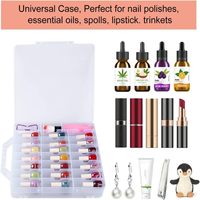 Organisateur de vernis à ongles portable, support transparent double face pour vernis à ongles, rangement pour 48 flacons avec 6 séparateurs ajustables