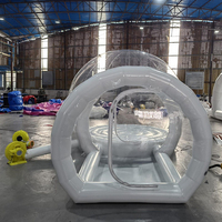 Tente bulle gonflable extérieure personnalisée pour mariage et fête, dôme igloo transparent, maison bulle gonflable en PVC transparent