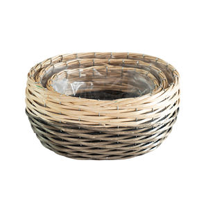 Vasi per Piante in Vimini Fatti a Mano Vintage, Fioriere in Rattan Rustico Intrecciato - Product Image 4