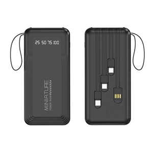 Batterie externe <span class=keywords><strong>portable</strong></span> pour téléphone <span class=keywords><strong>portable</strong></span> <span class=keywords><strong>avec</strong></span> câbles intégrés, chargeur <span class=keywords><strong>portable</strong></span> pour téléphones mobiles, Powerbank 22,5W 10000mAh - Product Image 2