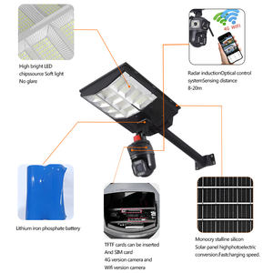 Lampu Jalan tenaga surya Kamera Cctv 4g <span class=keywords><strong>3</strong></span> in 1 semua dalam satu aluminium 600w 1000w 1500w lampu jalan Led luar ruangan dengan kamera 360 - Product Image 2