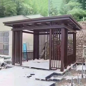Bên ngoài pergola nhôm màn trập ngoài trời pergola cho hiên vườn dù để che nắng rainproof gazebo với Rèm bên - Product Image 4