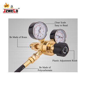 Régulateurs d'<span class=keywords><strong>argon</strong></span> et de CO2 en laiton <span class=keywords><strong>CGA580</strong></span>, 0-4500 PSI/0-10 BAR, avec tuyau de 2 m pour soudage au gaz – Vente chaude - Product Image 4