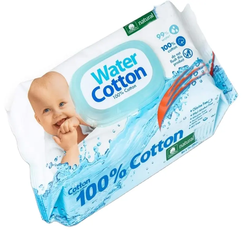 Toallitas húmedas para bebés de limpieza diaria sin perfume de estilo Popular, toallitas húmedas desechables de diseño libre ODM y OEM, 80 Uds.